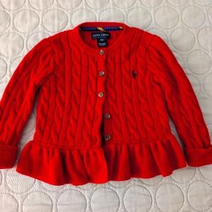 Ralph Lauren red cardigan